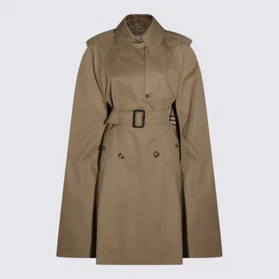 Burberry Beige Cotton Belmont Cape In Brown