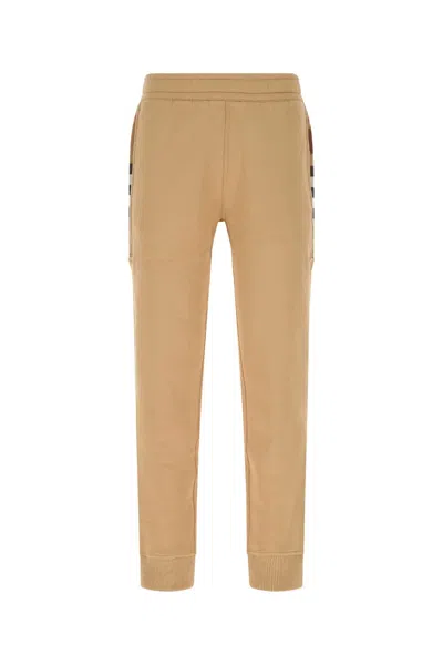 Burberry Beige Cotton Blend Joggers In A1420