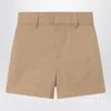 Burberry Beige Cotton Blend Shorts In Beige
