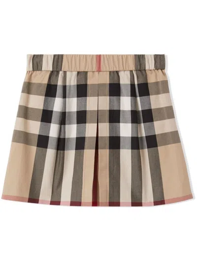 Burberry Babies' Beige Cotton Blend Skirt