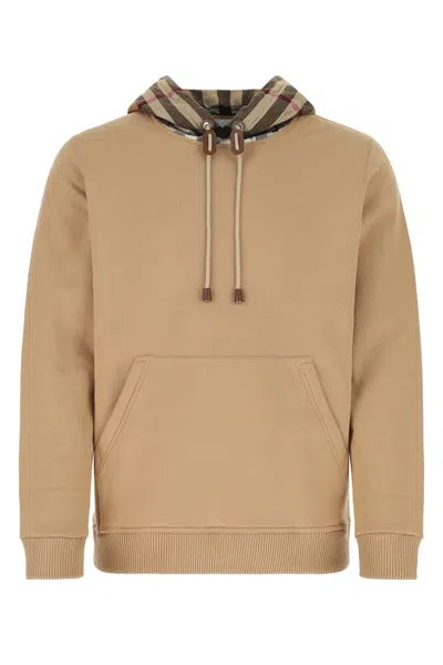 Burberry Men Beige Cotton Blend Sweatshirt In Brown