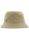 Burberry Beige Wide Brim Cotton Hat In Beige