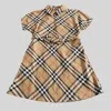 Burberry Girls Sand Ip Check Kids Giulietta Checked Cotton-poplin Dress In Sand Ip Check
