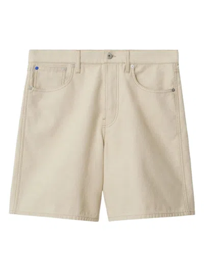 Burberry Beige Cotton Five Pocket Shorts In Neutral