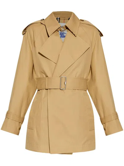 Burberry Beige Cotton Gabardine Flax Jacket