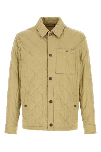 Burberry Beige Cotton Jacket In Neutral