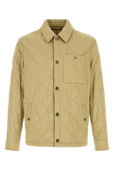 Burberry Cotton Padded Jacket In Neutral
