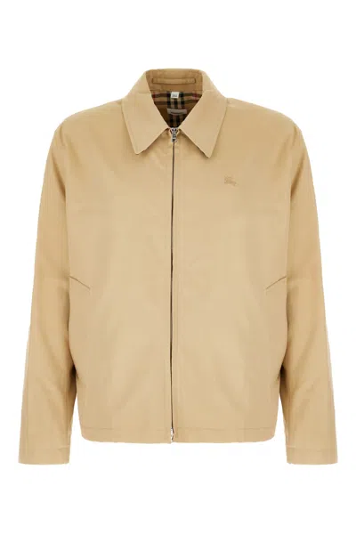 Burberry Beige Cotton Jacket In Multicolor