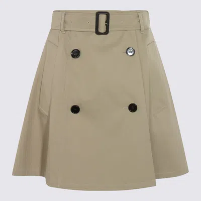 Burberry Light Beige Josselyn Skirt In Green