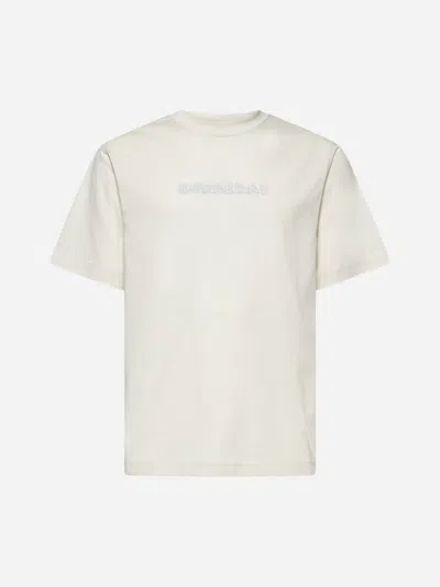 Burberry Beige Cotton Paisley Logo T-shirt In Tundra
