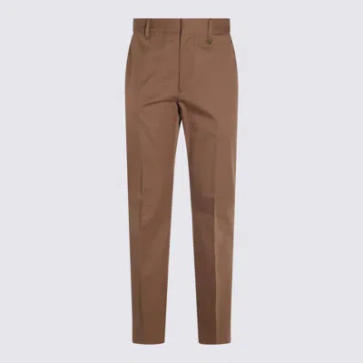 BURBERRY BURBERRY BEIGE COTTON PANTS