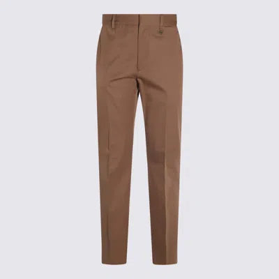 BURBERRY BURBERRY BEIGE COTTON PANTS