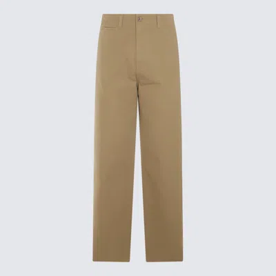 Burberry Beige Cotton Pants In Green