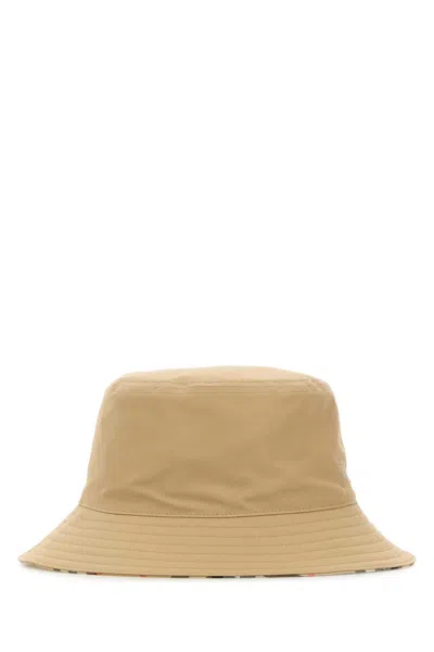 Burberry Men Beige Cotton Reversible Baseball Cap In Brown