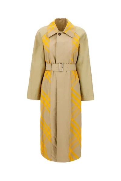 Burberry Beige Cotton Reversible Trench In Hunter