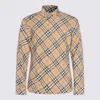Burberry Button-down Collar Checked Pattern Shirt In Brown