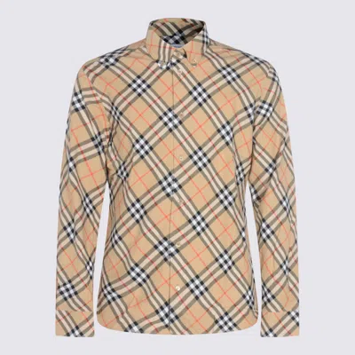 BURBERRY BURBERRY BEIGE COTTON ROAN SHIRT
