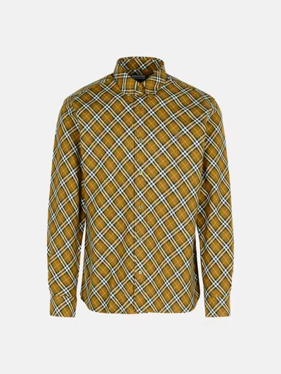 Burberry Beige Cotton Shirt In Green