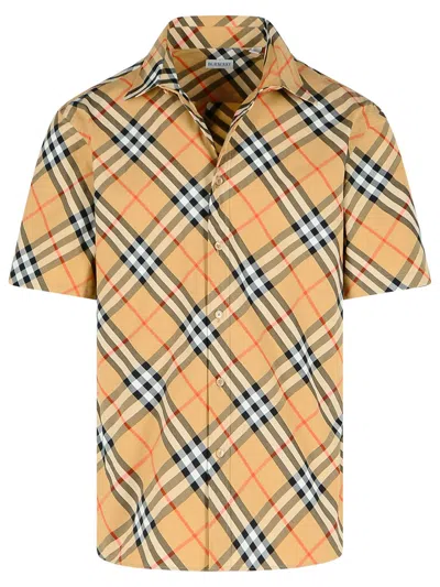 Burberry Beige Cotton Shirt Men