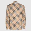 Burberry Check Print Cotton Shirt In Sand Ip Check