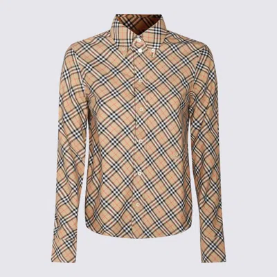 BURBERRY BURBERRY BEIGE COTTON SHIRT