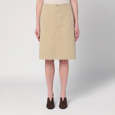 BURBERRY BURBERRY BEIGE COTTON SKIRT