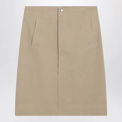 Burberry Beige Cotton Skirt Women In Cream