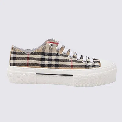 Burberry Beige Cotton Sneakers