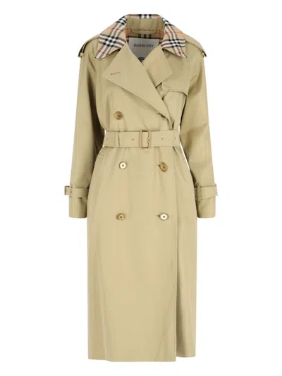 Burberry Beige Cotton Sports Jackets In Green