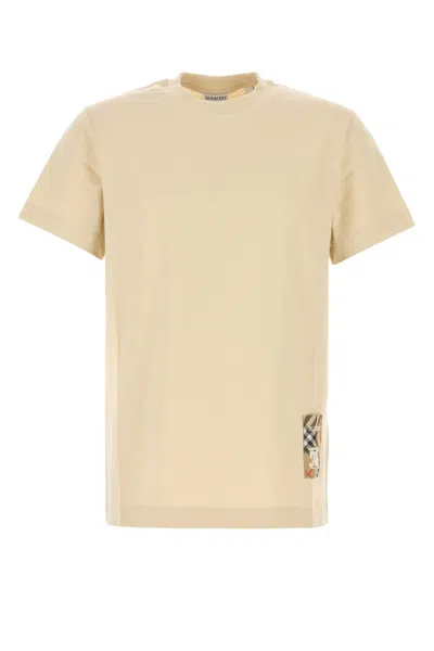 Burberry Beige Cotton T-shirt In Brown