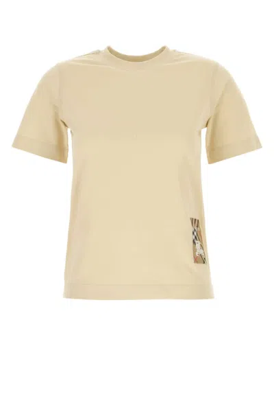 BURBERRY BEIGE COTTON T-SHIRT