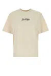 Burberry Crew Neck Cotton T-shirt In Beige