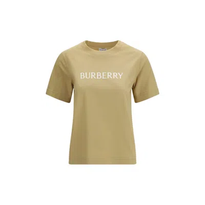 Burberry Women Logo Cotton T-shirt In Gray