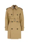 Burberry Cotton Double-breasted Short Trench Coat