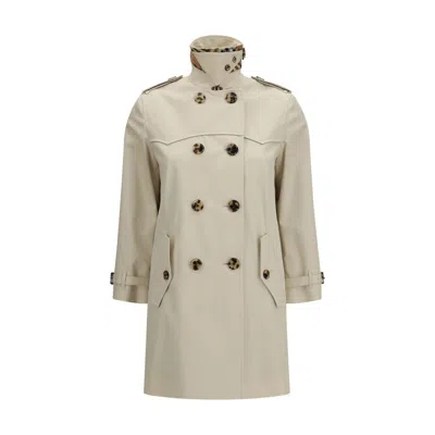 Burberry Beige Cotton Trench Coat In Neutral