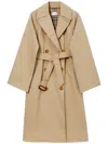Burberry Cotton Trench Coat With Vintage Check Pattern In Beige