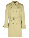 Burberry Medium Cotton Gabardine Trench Coat In Green