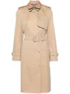 BURBERRY BEIGE COTTON TRENCH JACKET FOR WOMEN