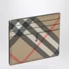 Burberry Signature Check Cardholder In Cream