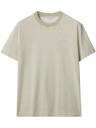 Burberry Beige Crew Neck T Shirt