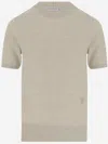 Burberry Beige Crewneck Logo Wool T-shirt