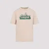 Burberry Soft Cotton T-shirt With Vibrant Floral Graphic In Beige