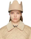 Burberry Beige Crown Cap In Soft Fawn