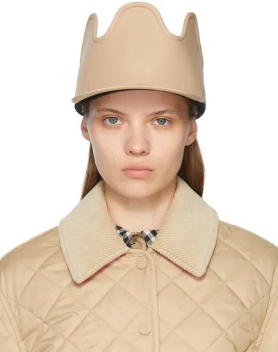 Burberry Beige Crown Cap In Soft Fawn