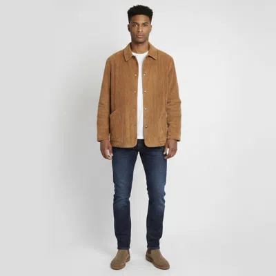 Pre-owned Burberry Beige Diamond Quilted Corduroy Button Up Jacket L In Sand