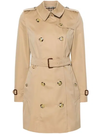 BURBERRY BEIGE DOUBLE-BREASTED TRENCH COAT