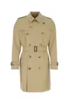 Burberry Kensington Coat In Beige