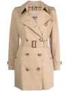 Burberry Women's Short Kensington Heritage Trench Coat In Beige