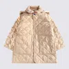 Burberry Beige Down Jacket In Beige