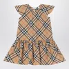 Burberry Beige Dress In Cotton With Check Pattern In Beige